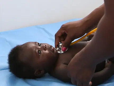 heclth check toddler in haiti, 2018 
