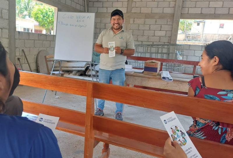 FFTP and Water Mission meet with the community for training on safe water systems and practices