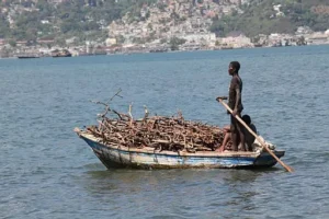 A typical boat used by impoverished Caribbean fishermen.